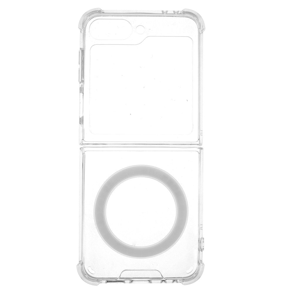 For Samsung Galaxy Z Flip7 FE 5G / Z Flip6 5G Case Compatible with MagSafe TPU + Acrylic Clear Phone Cover