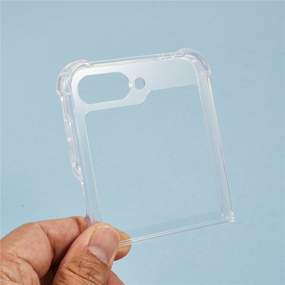 For Samsung Galaxy Z Flip7 FE 5G / Z Flip6 5G Case Compatible with MagSafe TPU + Acrylic Clear Phone Cover