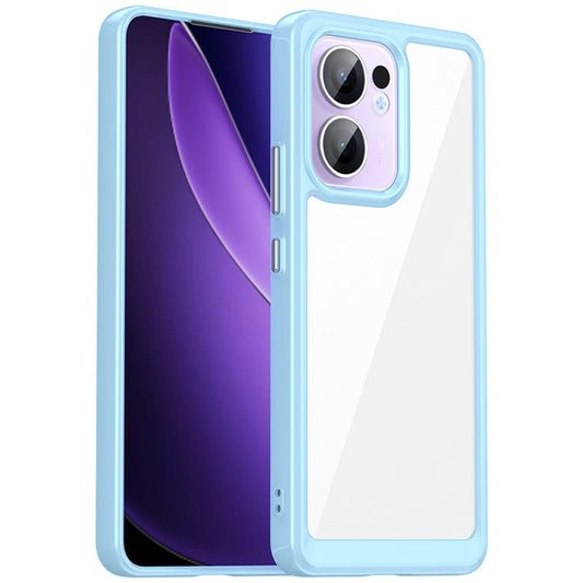 For Oppo Reno13 F 5G Case TPU + Acrylic Protective Clear Phone Cover - Blue