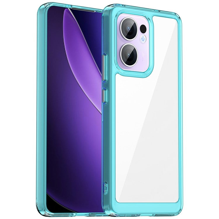 For Oppo Reno13 F 5G Case TPU + Acrylic Protective Clear Phone Cover - Transparent Blue