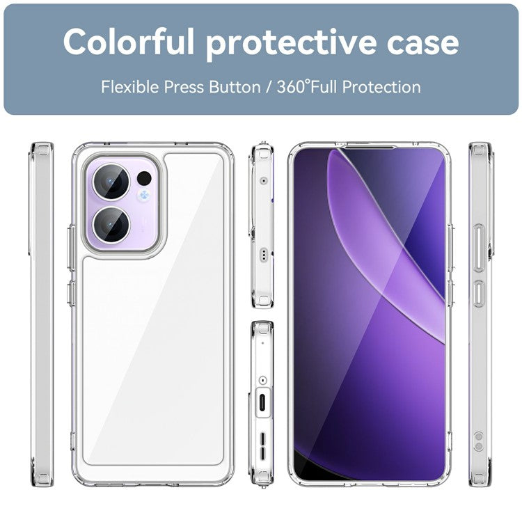 For Oppo Reno13 F 5G Case TPU + Acrylic Protective Clear Phone Cover - Transparent