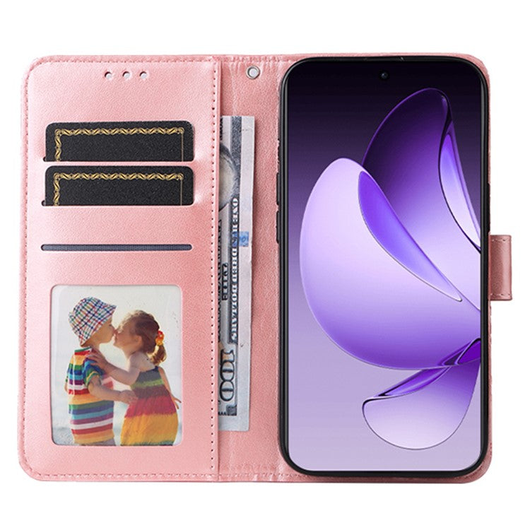 For Oppo Reno13 Pro 5G Case Sunflower Imprint Leather Wallet Phone Cover - Pink