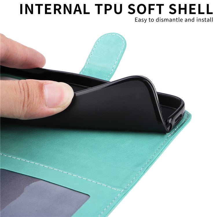 For Oppo Reno13 Pro 5G Case Sunflower Imprint Leather Wallet Phone Cover - Green