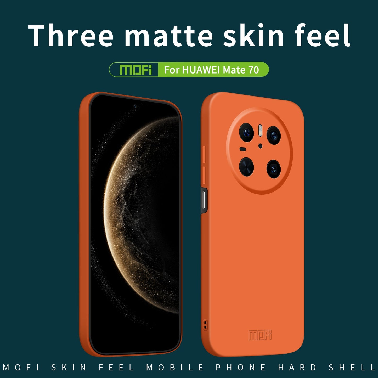 For Huawei Mate 70 Phone Case MOFI JK Qin Series Skin-Touch Matte Anti-fingerprint Back Cover - Gray