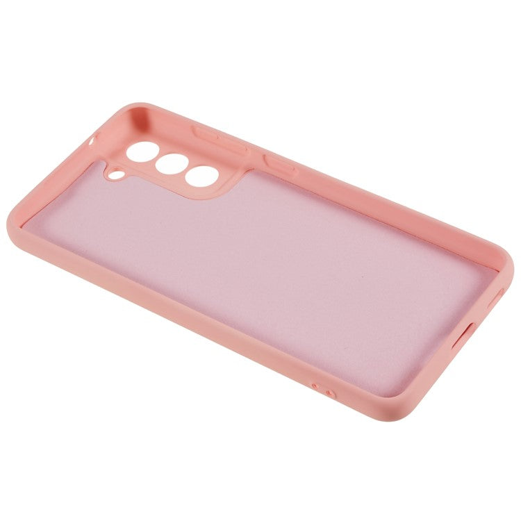 2.0mm Slim Phone Case for Samsung Galaxy S22 5G Protective TPU Cover Arc Edge Phone Back Case - Pink