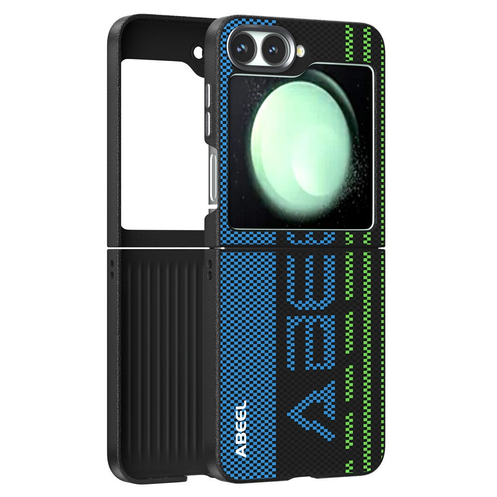 ABEEL For Samsung Galaxy Z Flip7 FE 5G / Z Flip6 5G Case Compatible with MagSafe Printed PC TPU Aluminum Alloy Leather Phone Cover - Outstanding No. 1