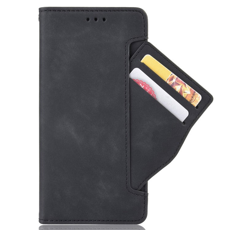 Shockproof Phone Cover For Google Pixel 7 5G, PU Leather Wallet Case Dual Magnetic Clasp Phone Shell with Stand Card Holder - Black
