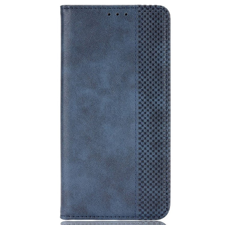 Cell Phone Cover For Google Pixel 7 5G, Wallet Case Magnetic Auto Closing PU Leather Retro Imprint Pattern Anti-Srcratch Phone Shell with Stand - Blue