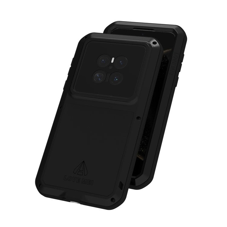 LOVE MEI For Huawei Mate 70 Pro / Mate 70 Pro+ Case Tempered Glass Screen Protector Metal + Silicone Phone Cover - Green