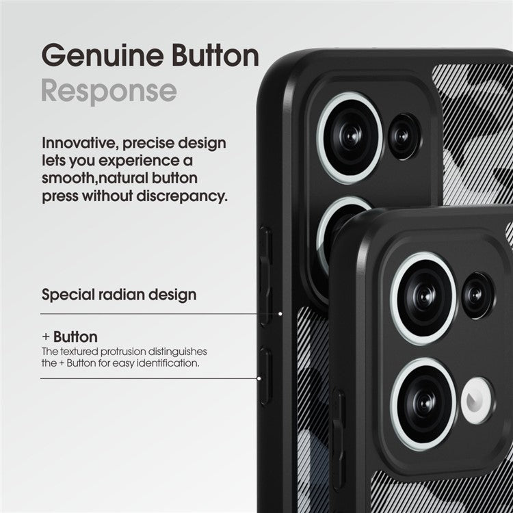 IBMRS For Oppo Reno13 5G (Global) Case TPU + PC Heavy Duty Shockproof Phone Cover Camera Protection - Transparent Black