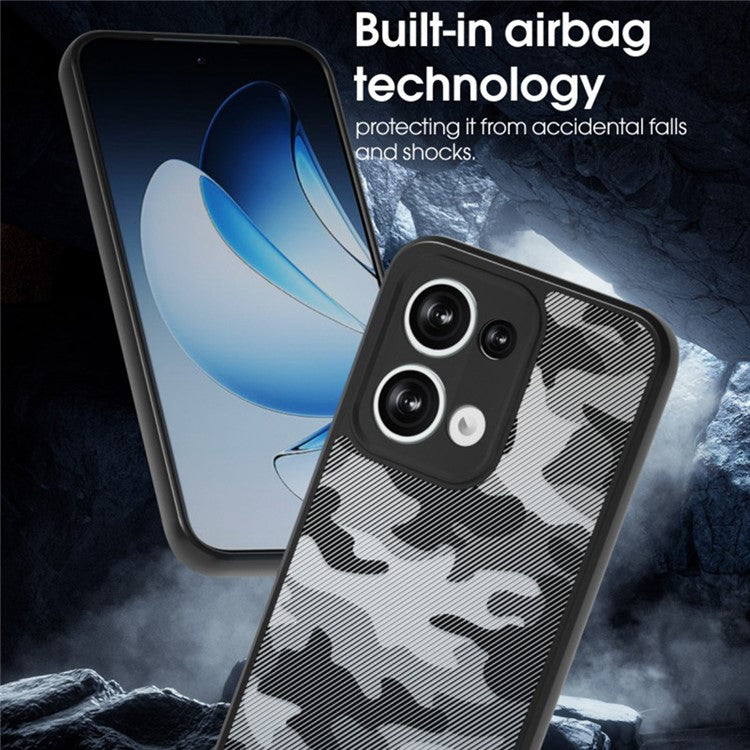 IBMRS For Oppo Reno13 5G (Global) Case TPU + PC Heavy Duty Shockproof Phone Cover Camera Protection - Transparent Black