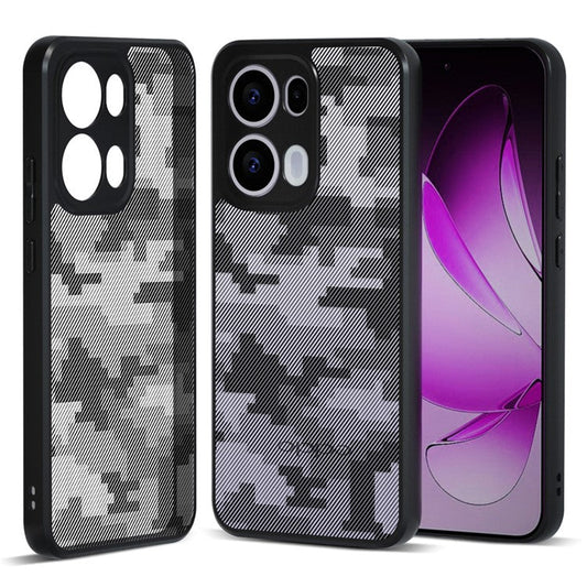 IBMRS For Oppo Reno13 Pro 5G Case TPU + PC Heavy Duty Shockproof Phone Cover - Grid Camouflage