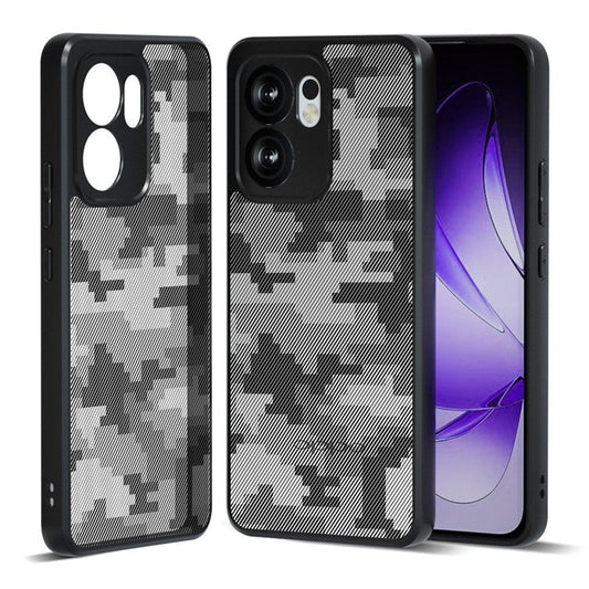 IBMRS For Oppo Reno13 F 5G / 4G Case TPU + PC Heavy Duty Shockproof Phone Cover - Grid Camouflage