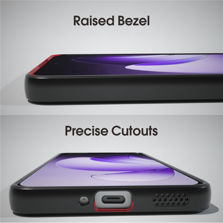 IBMRS For Oppo Reno13 F 5G / 4G Case TPU + PC Heavy Duty Shockproof Phone Cover - Transparent Black