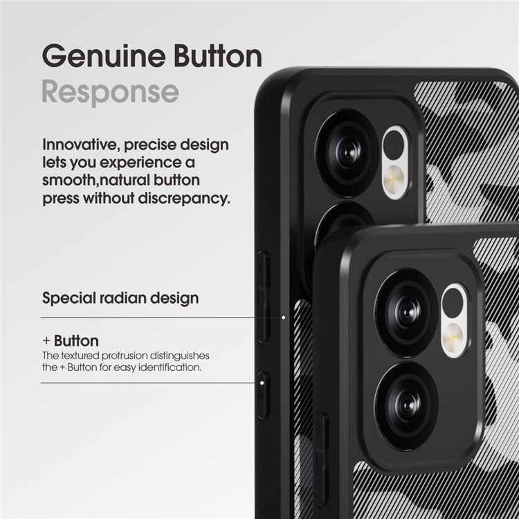 IBMRS For Oppo Reno13 F 5G / 4G Case TPU + PC Heavy Duty Shockproof Phone Cover - Transparent Black