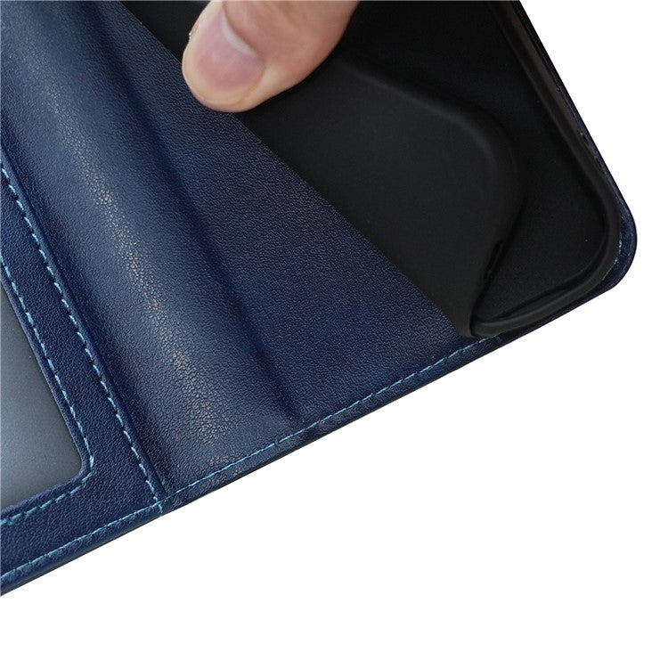 For iPhone 16e Case Stand Card Holder Wallet Leather Phone Cover - Blue