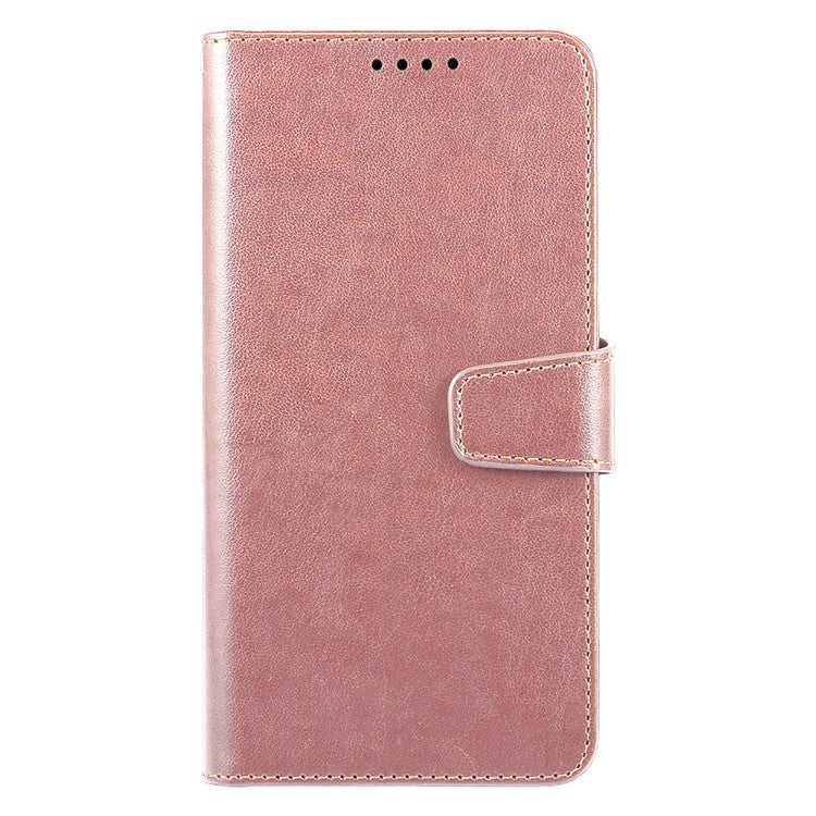 For iPhone 16e Case Stand Card Holder Wallet Leather Phone Cover - Rose Gold