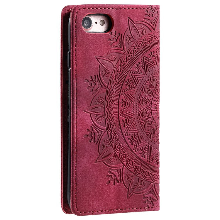 Style-010 For iPhone 16e Case Magnetic Closing Leather Phone Cover Pattern Imprinted - Rose