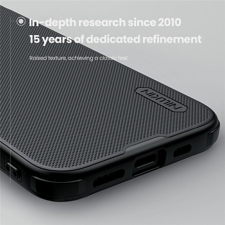 NILLKIN Frosted Shield Pro For iPhone 16e Case Matte PC + TPU Phone Cover - Black