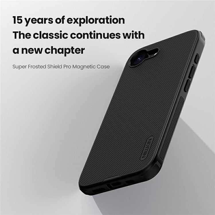 NILLKIN Frosted Shield Pro for iPhone 16e Case Compatible with MagSafe PC + TPU Phone Cover