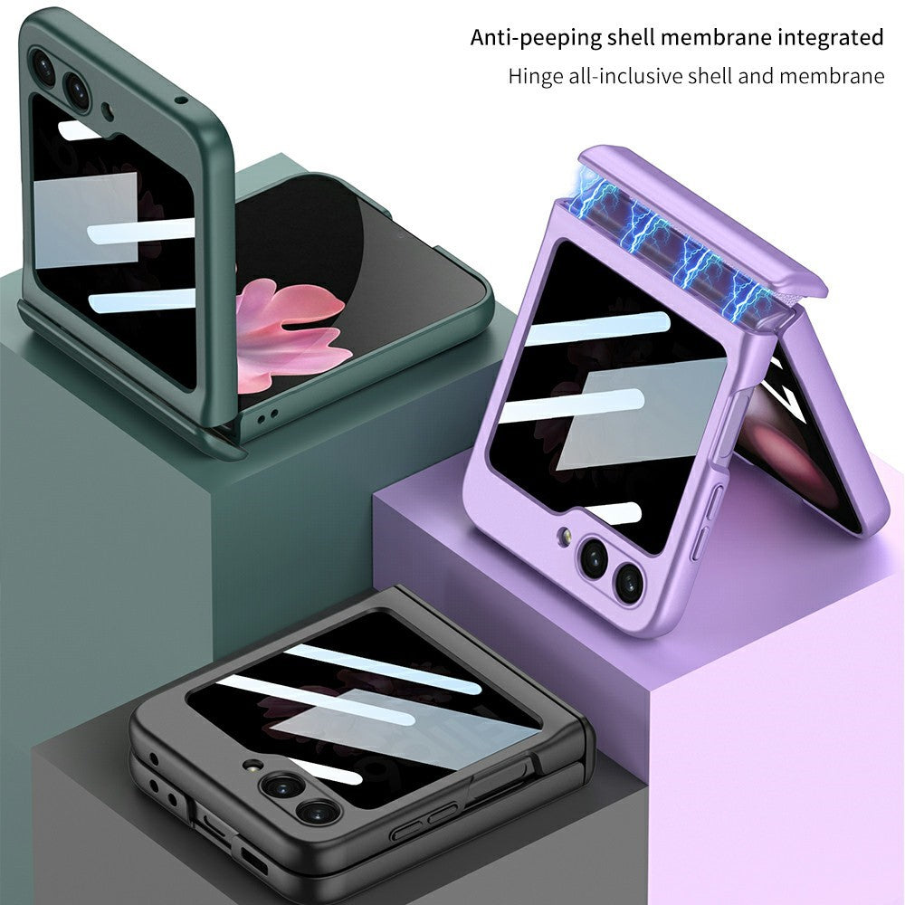 GKK 10691 For Samsung Galaxy Z Flip7 FE 5G / Z Flip6 5G Case with Privacy Screen Film Magnetic Hinge Protection Phone Cover - Pink