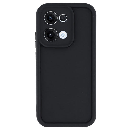For Oppo Reno13 5G (Global) Case Grooved Design TPU Anti Slip Phone Cover - Black