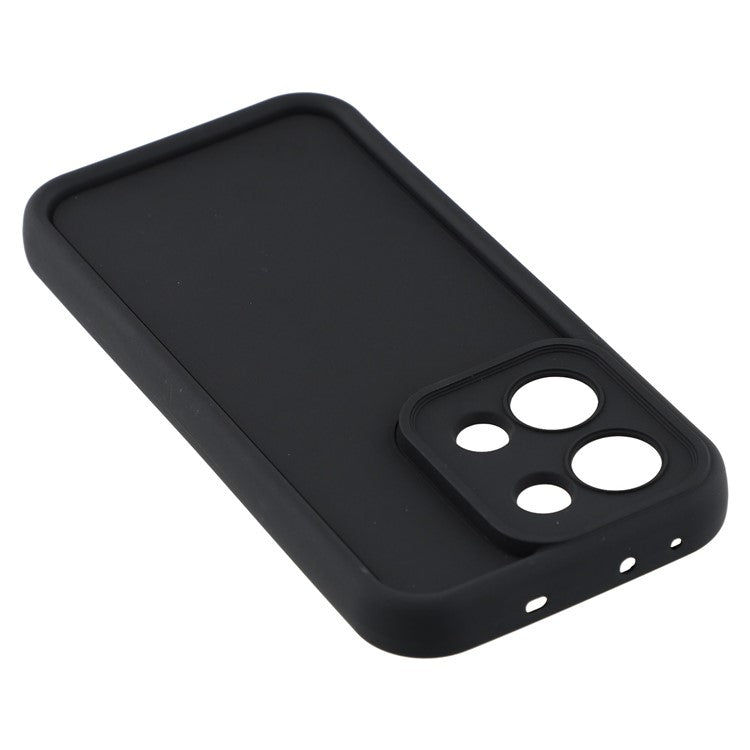 For Oppo Reno13 5G (Global) Case Grooved Design TPU Anti Slip Phone Cover - Black