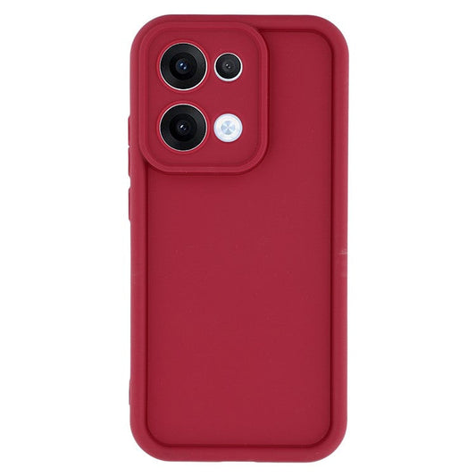 For Oppo Reno13 5G (Global) Case Grooved Design TPU Anti Slip Phone Cover - Red