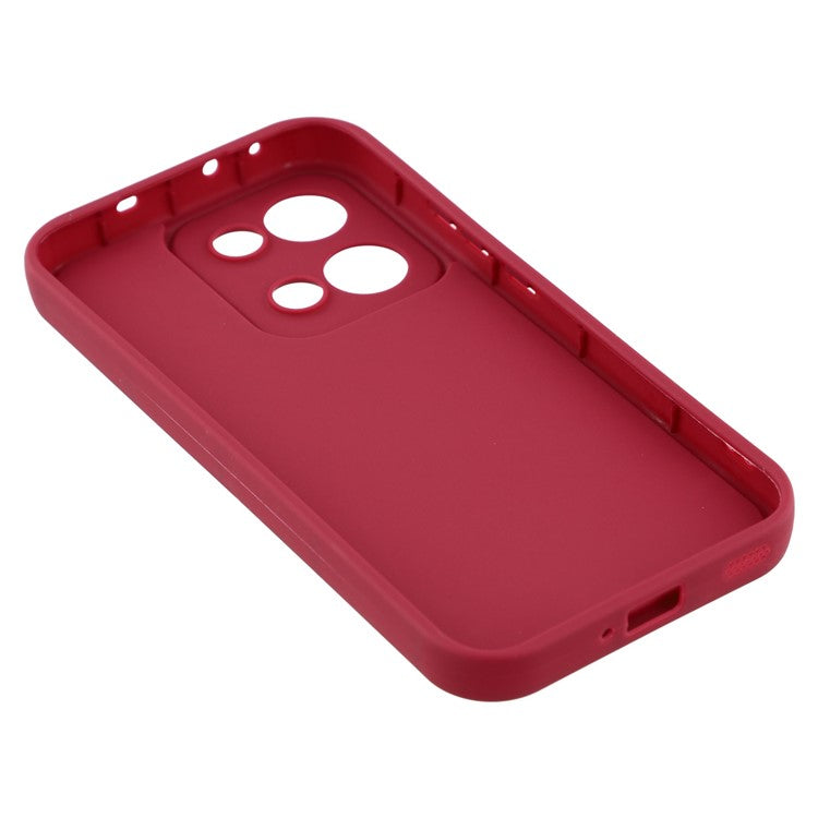 For Oppo Reno13 5G (Global) Case Grooved Design TPU Anti Slip Phone Cover - Red