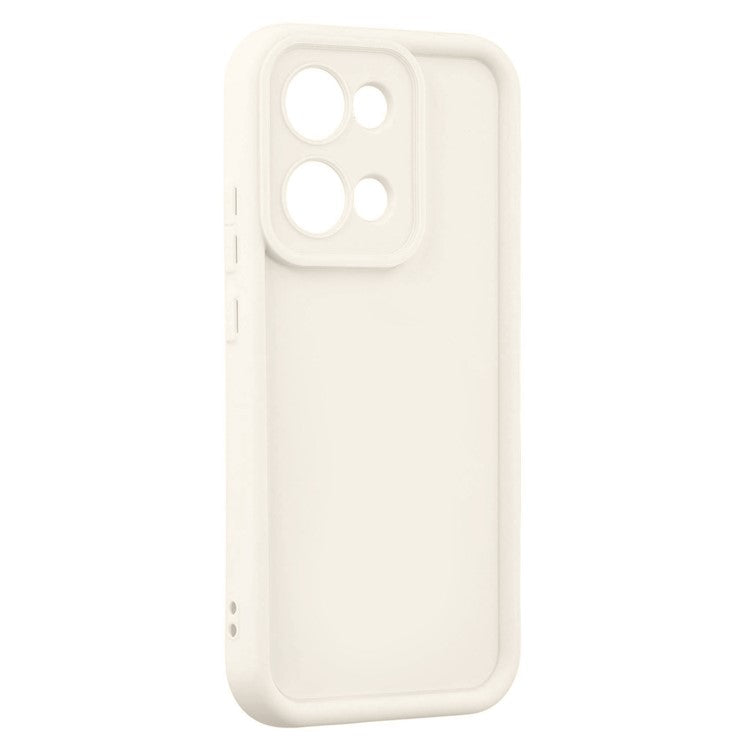 For Oppo Reno13 5G (Global) Case Grooved Design TPU Anti Slip Phone Cover - Beige