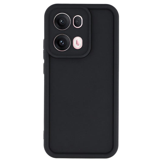 For Oppo Reno13 Pro 5G Case Grooved Design TPU Anti Slip Phone Cover - Black