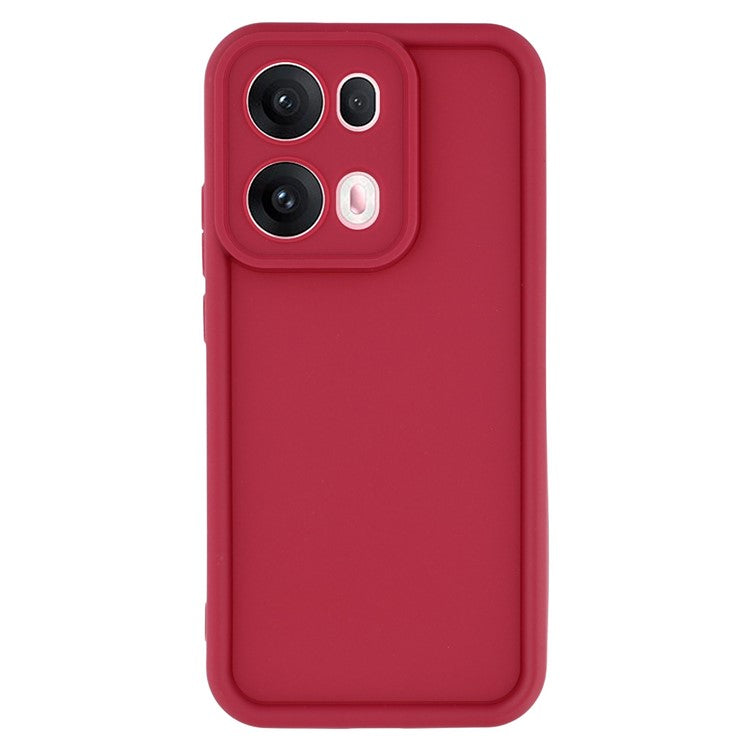 For Oppo Reno13 Pro 5G Case Grooved Design TPU Anti Slip Phone Cover - Red