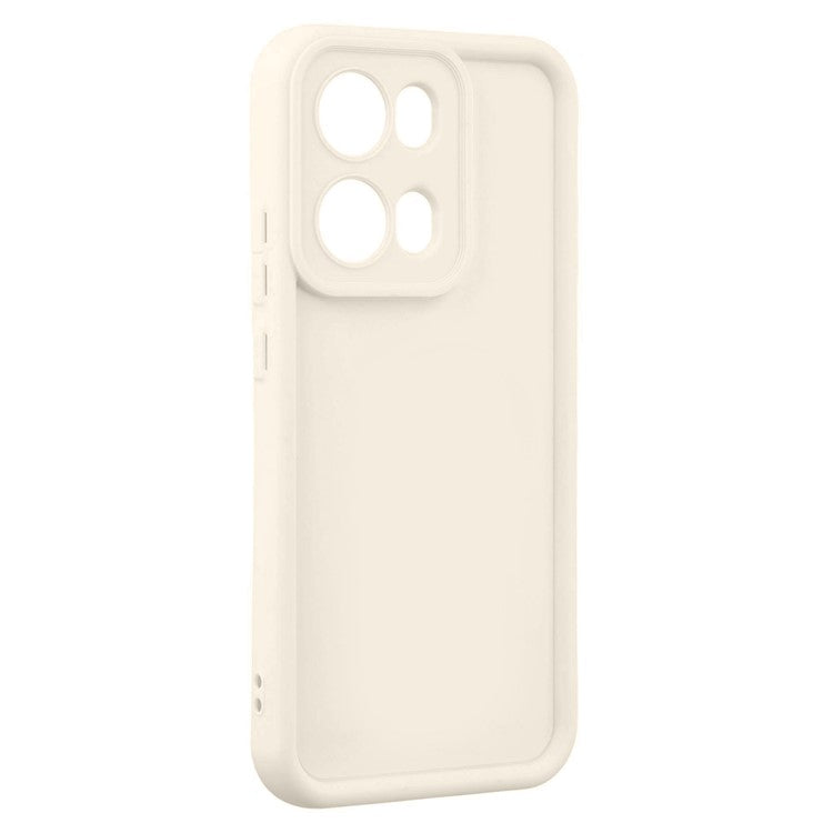 For Oppo Reno13 Pro 5G Case Grooved Design TPU Anti Slip Phone Cover - Beige