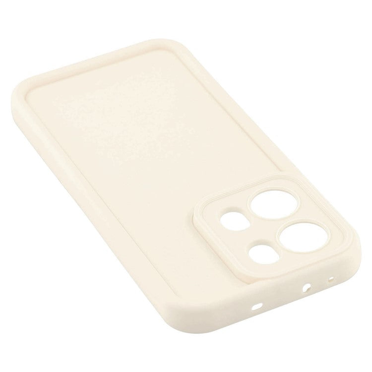 For Oppo Reno13 Pro 5G Case Grooved Design TPU Anti Slip Phone Cover - Beige