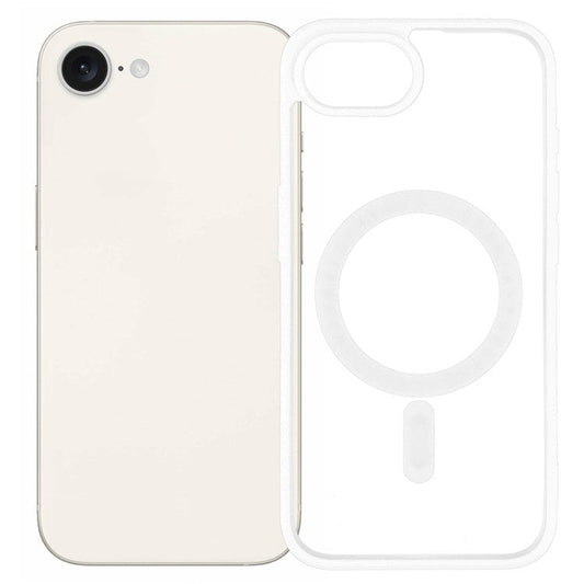 For iPhone 16e Case Compatible with MagSafe TPU + Acrylic Matte Phone Cover - White