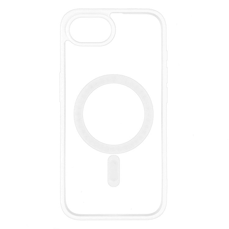 For iPhone 16e Case Compatible with MagSafe TPU + Acrylic Matte Phone Cover - White