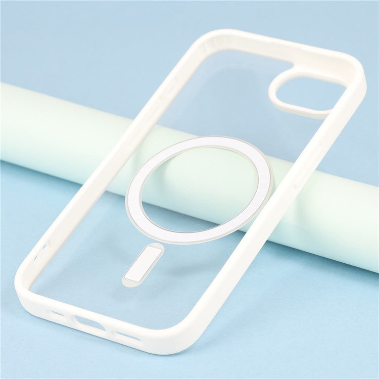 For iPhone 16e Case Compatible with MagSafe TPU + Acrylic Matte Phone Cover - White