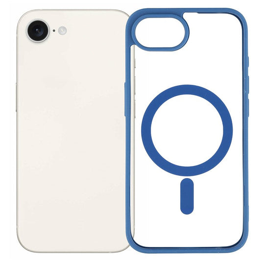 For iPhone 16e Case Compatible with MagSafe TPU + Acrylic Matte Phone Cover - Blue