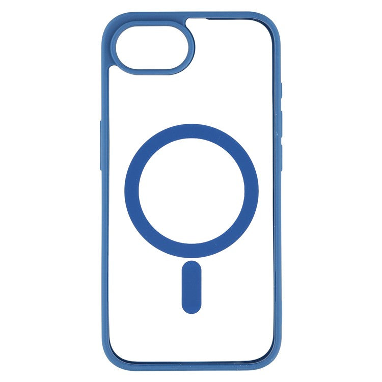 For iPhone 16e Case Compatible with MagSafe TPU + Acrylic Matte Phone Cover - Blue