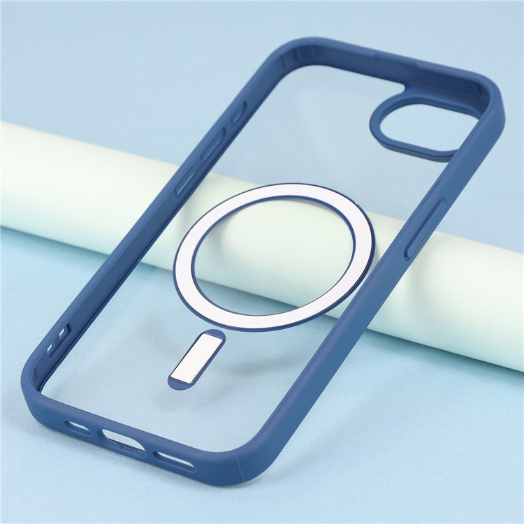 For iPhone 16e Case Compatible with MagSafe TPU + Acrylic Matte Phone Cover - Blue