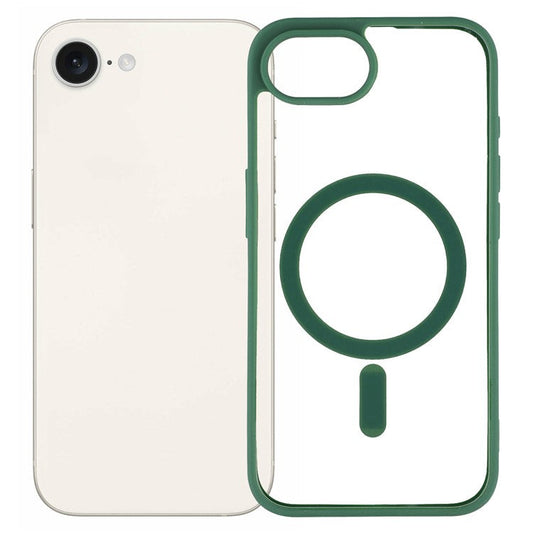 For iPhone 16e Case Compatible with MagSafe TPU + Acrylic Matte Phone Cover - Green
