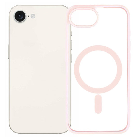 For iPhone 16e Case Compatible with MagSafe TPU + Acrylic Matte Phone Cover - Pink