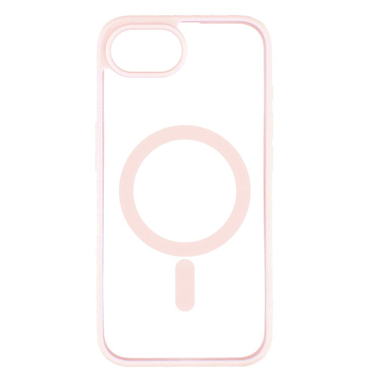For iPhone 16e Case Compatible with MagSafe TPU + Acrylic Matte Phone Cover - Pink