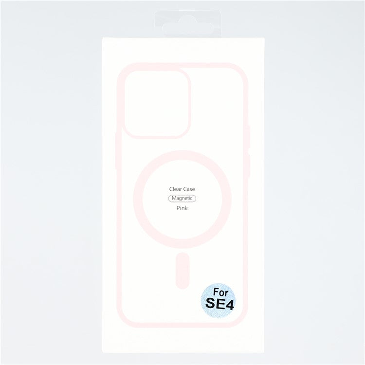 For iPhone 16e Case Compatible with MagSafe TPU + Acrylic Matte Phone Cover - Pink