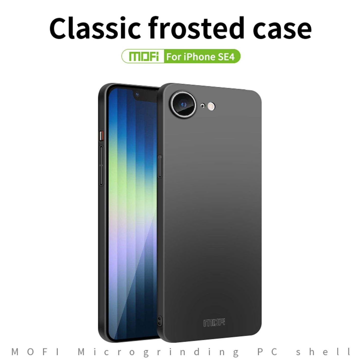 For iPhone 16e Phone Case MOFI Shield Matte Series Ultra Slim PC Protective Cover - Gold