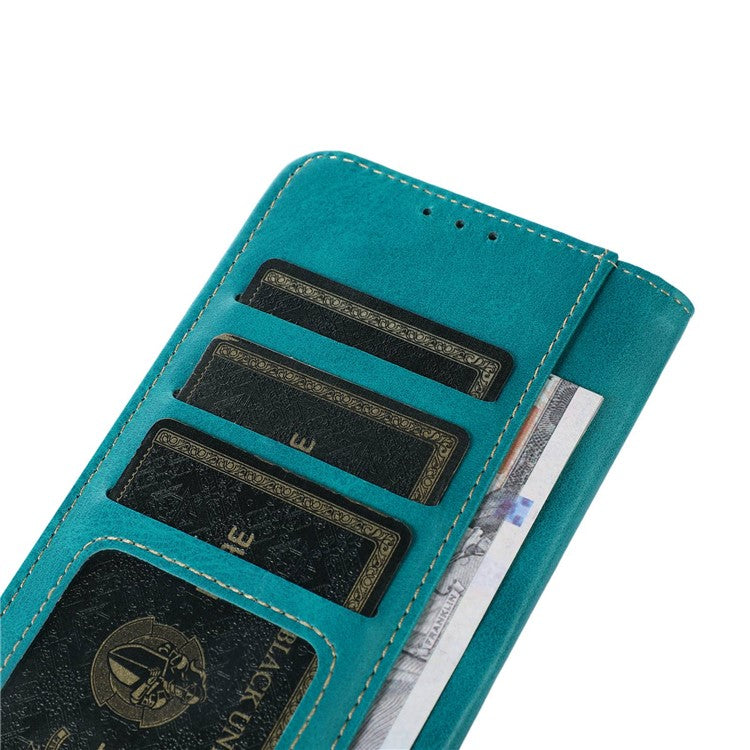 For iPhone 16e Case Calf Texture Flip Leather Phone Cover - Light Green