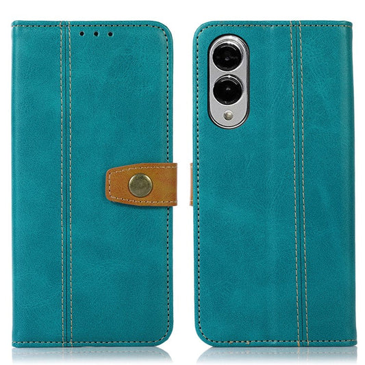 For Samsung Galaxy S25 Edge Case Calf Texture Flip Leather Phone Cover - Light Green