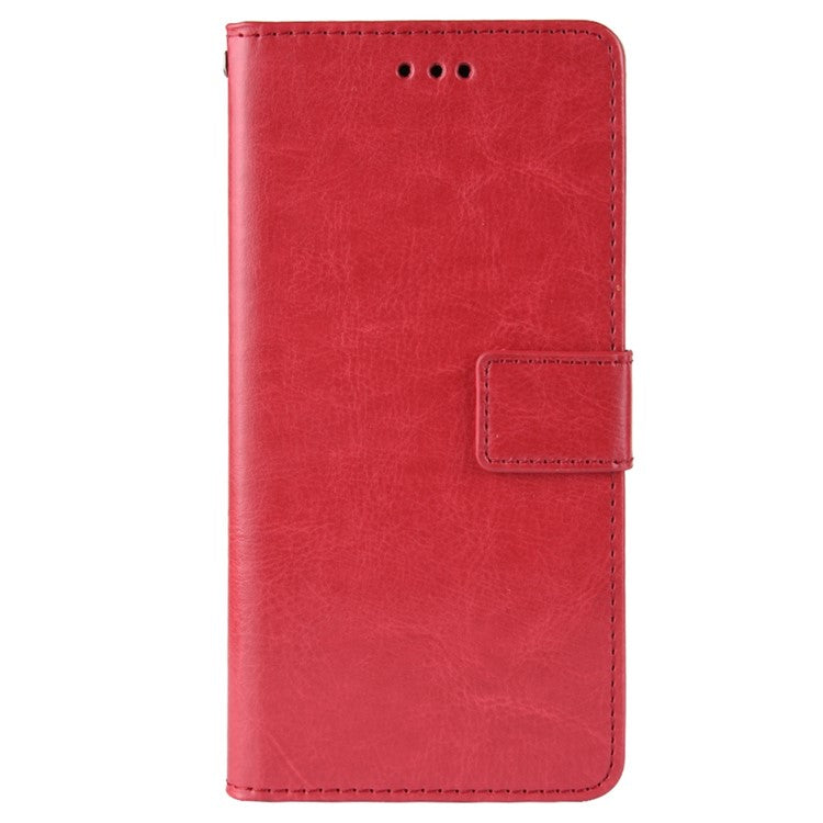 For Infinix Hot 11s / Hot 11s NFC 4G Anti-Drop PU Leather Phone Case Crazy Horse Texture Wallet Stand Magnetic Clasp Phone Cover - Red