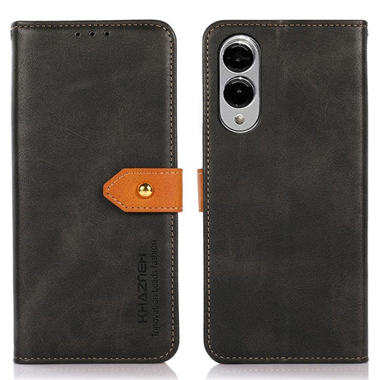 KHAZNEH For Samsung Galaxy S25 Edge Wallet Phone Case Stand Leather Flip Cover - Black