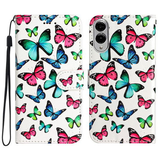 For Samsung Galaxy S25 Edge Wallet Case Printed Pattern Design Leather Phone Cover - Butterflies